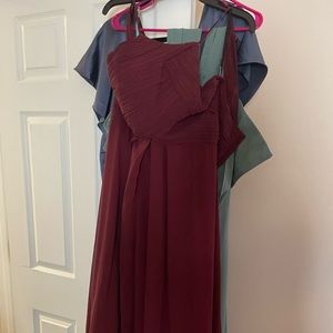 Nordstrom Levkoff size 8 maroon bridesmaids dress